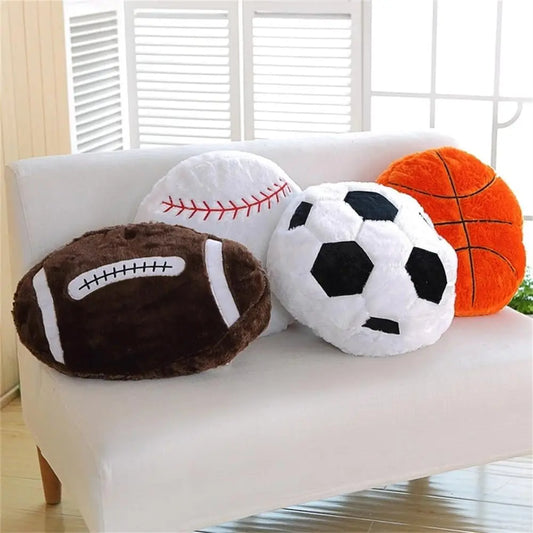 Sports Throw Pillows Fluffy Stuffed