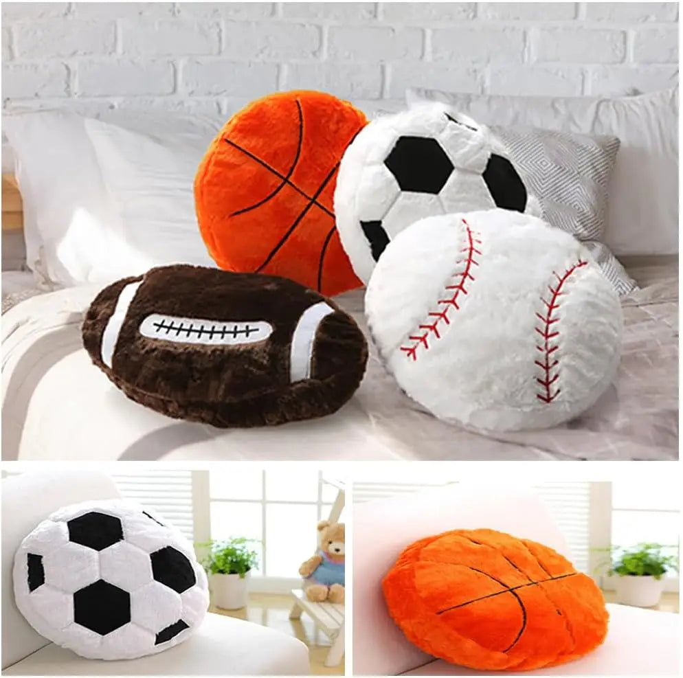 Sports Throw Pillows Fluffy Stuffed