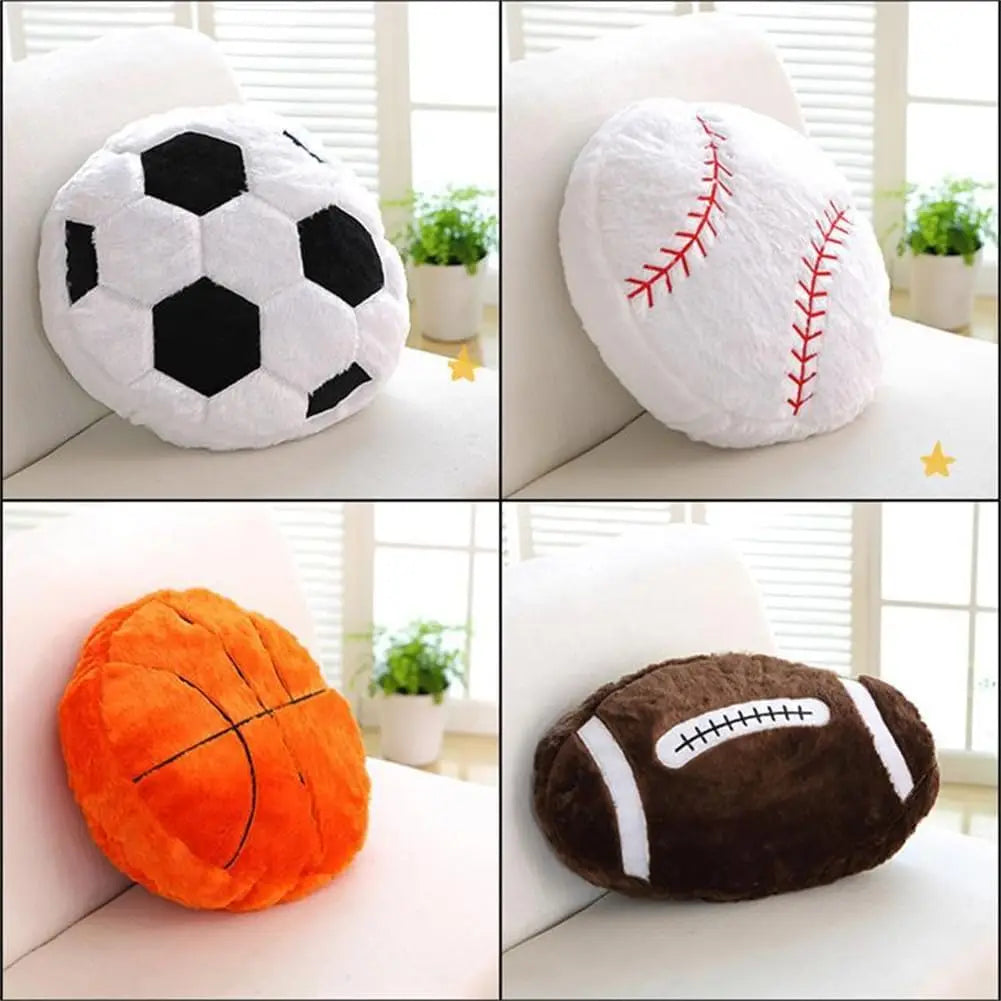 Sports Throw Pillows Fluffy Stuffed