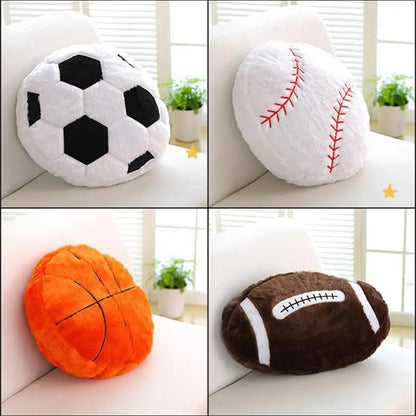 Sports Throw Pillows Fluffy Stuffed