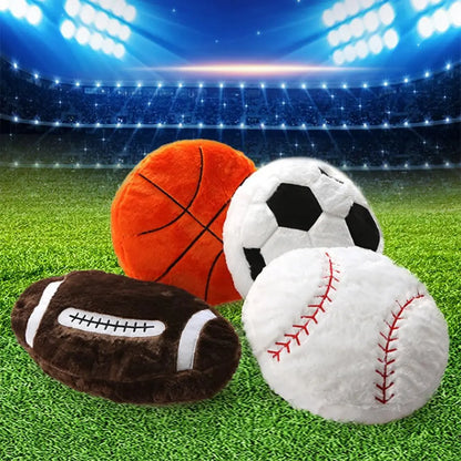 Sports Throw Pillows Fluffy Stuffed