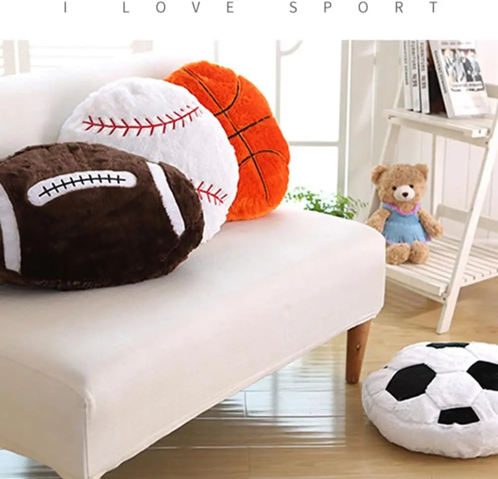 Sports Throw Pillows Fluffy Stuffed